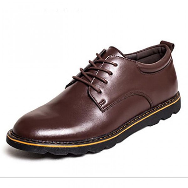 Men's Shoes Casual Leather Oxfords Black/Brown  