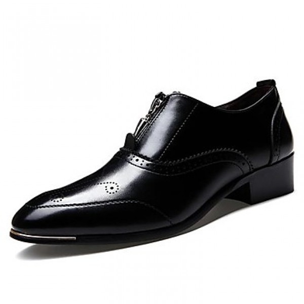 Men's Shoes Leather Casual Oxfords Casual Low Heel...
