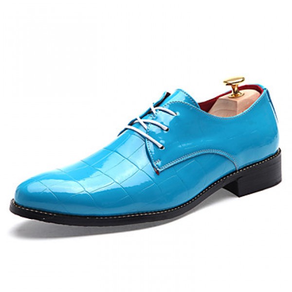 Men's Shoes Patent Leather Casual Oxfords Casual L...