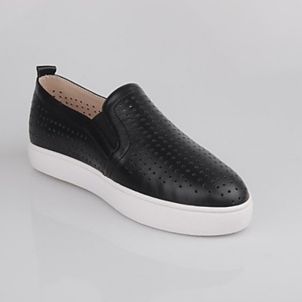 Women's Loafers & Slip-Ons Fall Comfort Leather Casual Flat Heel Others Black Others