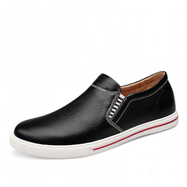 Men's Shoes Casual Leather Fashion Sneakers Black/...