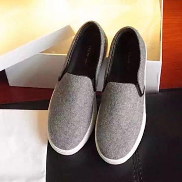 Women's Loafers & Slip-Ons Winter Comfort Wool Casual Flat Heel Others Gray / Dark Gray Others