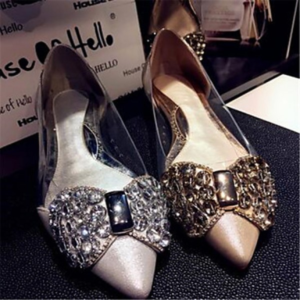 Women's Flats Summer Comfort / Closed Toe PU Casual Flat Heel Others Silver / Gold